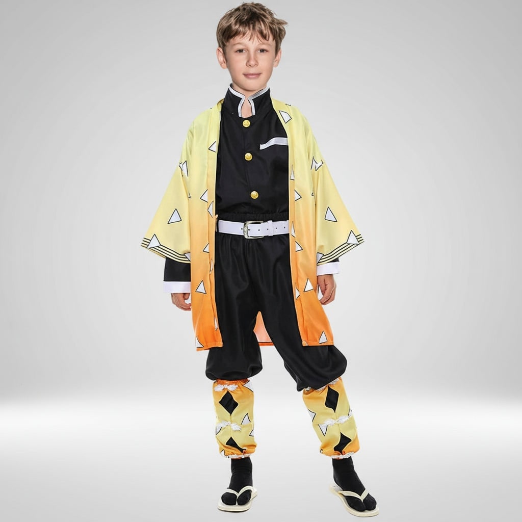 Halloween Anime Cosplay Costume and Outfits with Haori Jacket Checkered Pattern