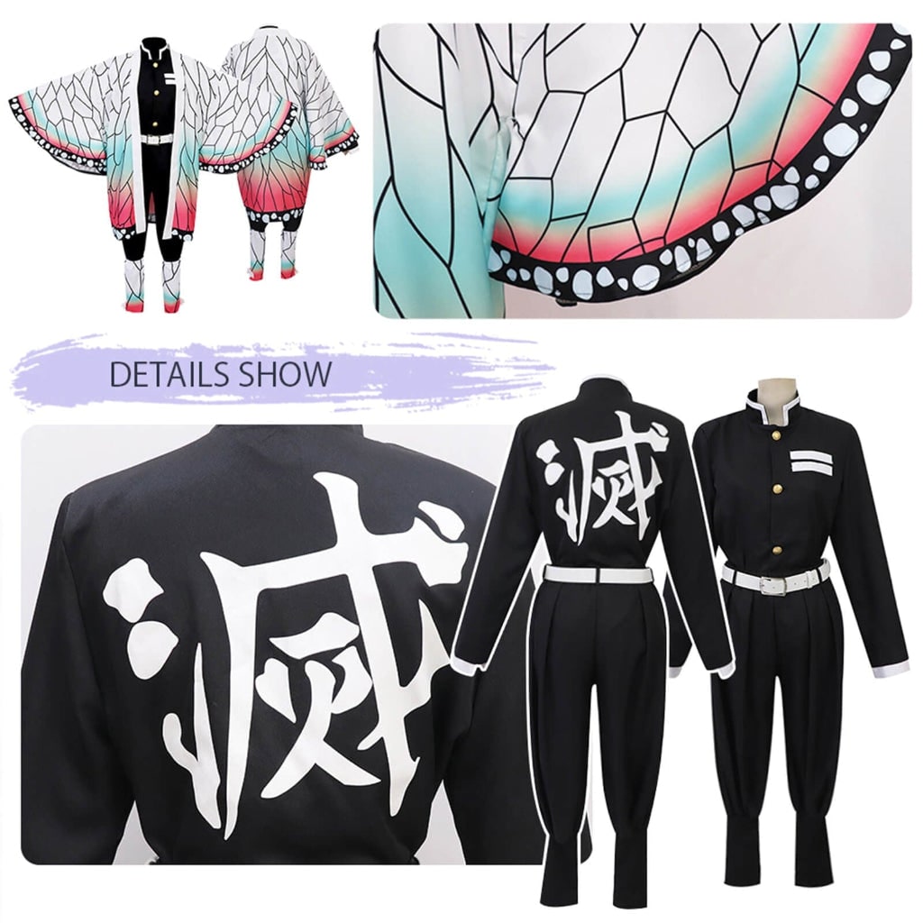 Halloween Anime Cosplay Costume with Japanese Character Accessories Kimono Haori and Set