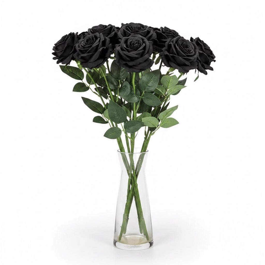 Halloween Artificial Roses Bulk Big Bouquet with Realistic Petals for Seasonal Decoration
