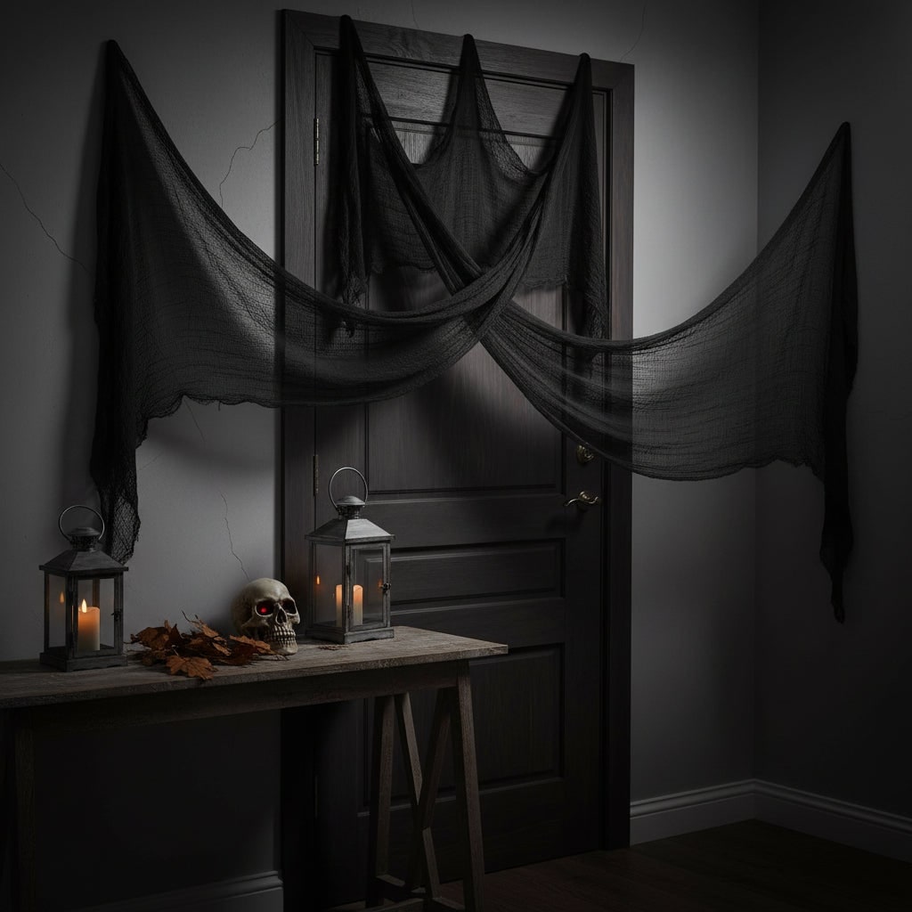 Halloween Creepy Cloth Gauze Stretchable Fabric for Indoor Outdoor Decoration