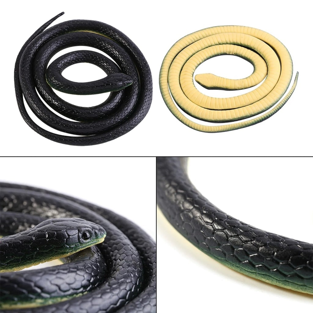 Halloween Realistic Rubber Snake Toy with Flexible Design for Water and Outdoor Decoration Prop