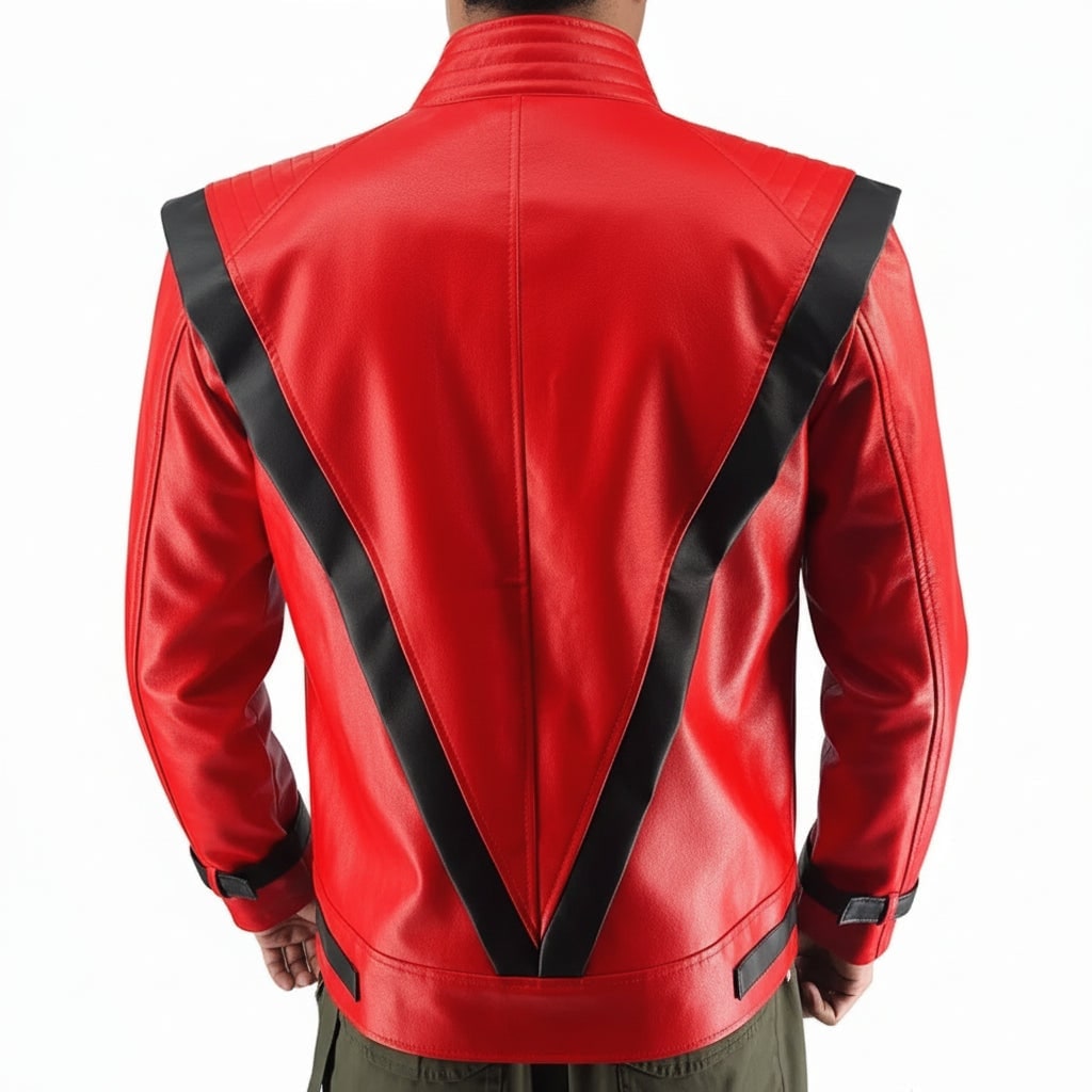 Halloween Red Leather Biker Jacket
