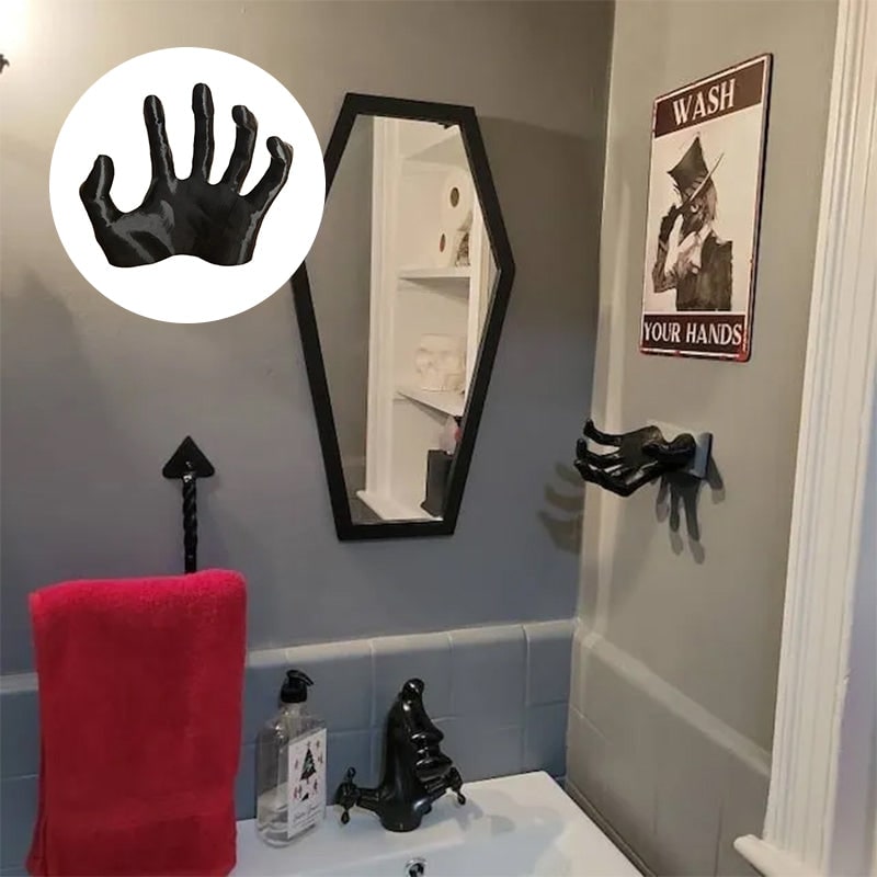 Halloween Scary Hand Wall Hook for Coats and Jackets with Key Holder Chain