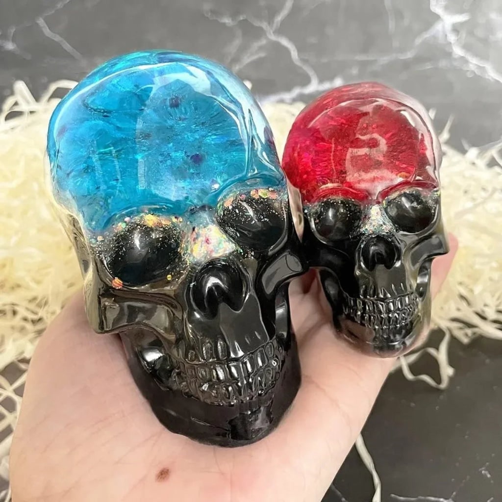 Halloween Silicone Molds for Resin and Candle Making with Skull Design for Crafting