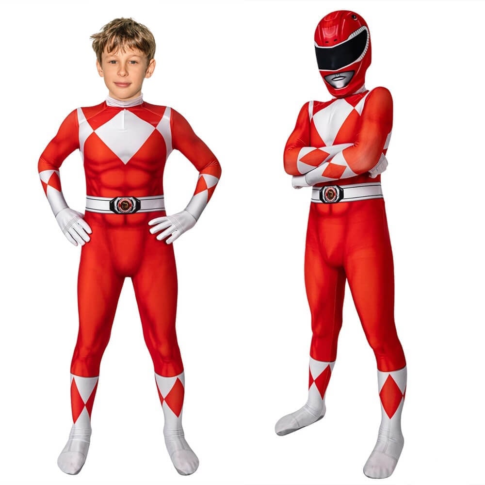 Halloween Superhero Park Ranger Costume Jumpsuit with Mask