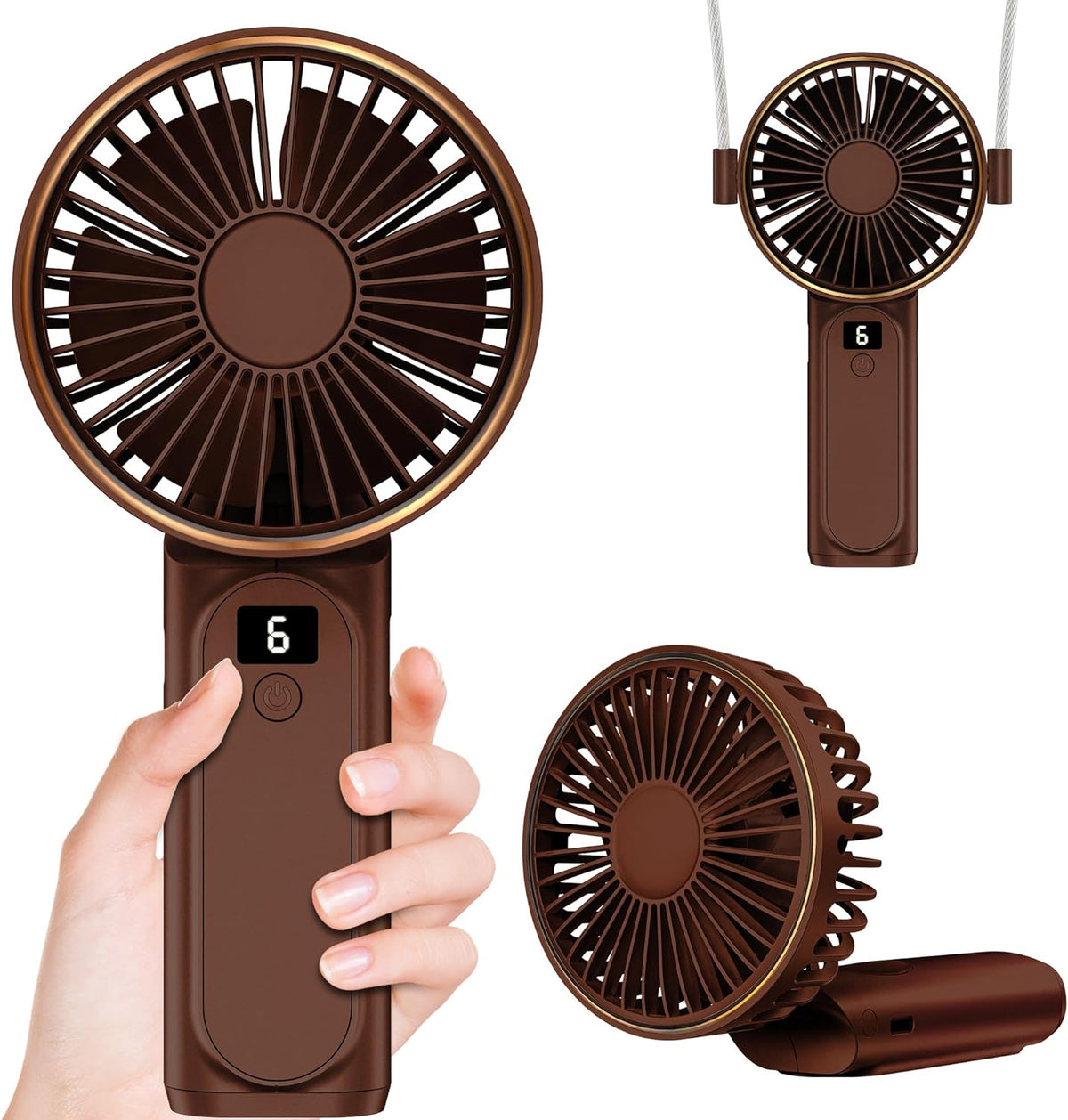 Pro Dual Handheld Silent Fan w/ Powerbank