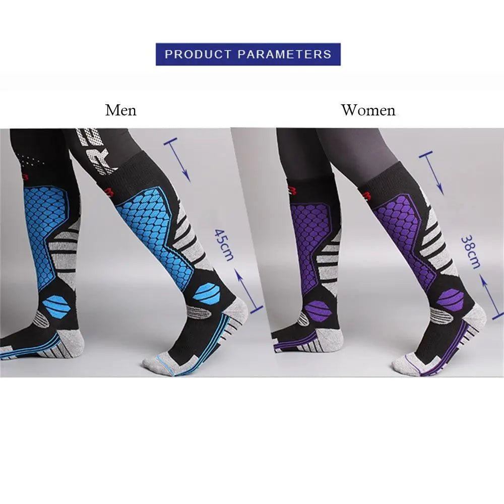 HEATFLEX SKI – Premium Thermal Ski Socks with Thickened Compression & Knee-High Warmth