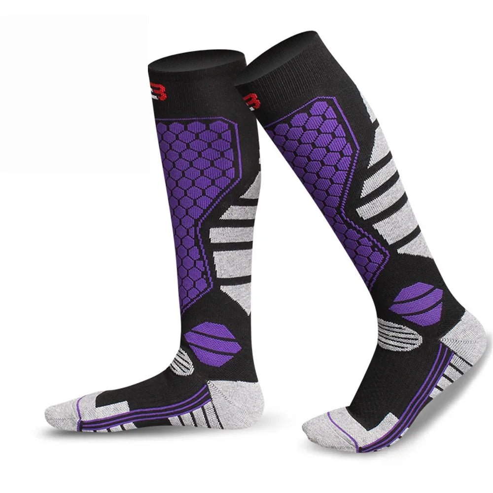 HEATFLEX SKI – Premium Thermal Ski Socks with Thickened Compression & Knee-High Warmth