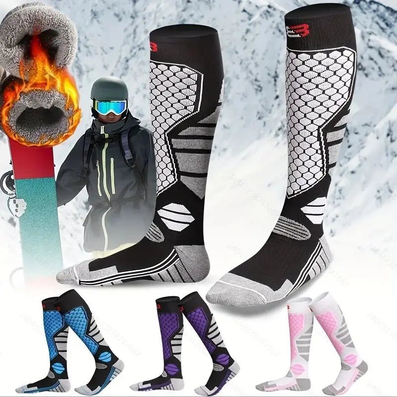 HEATFLEX SKI – Premium Thermal Ski Socks with Thickened Compression & Knee-High Warmth
