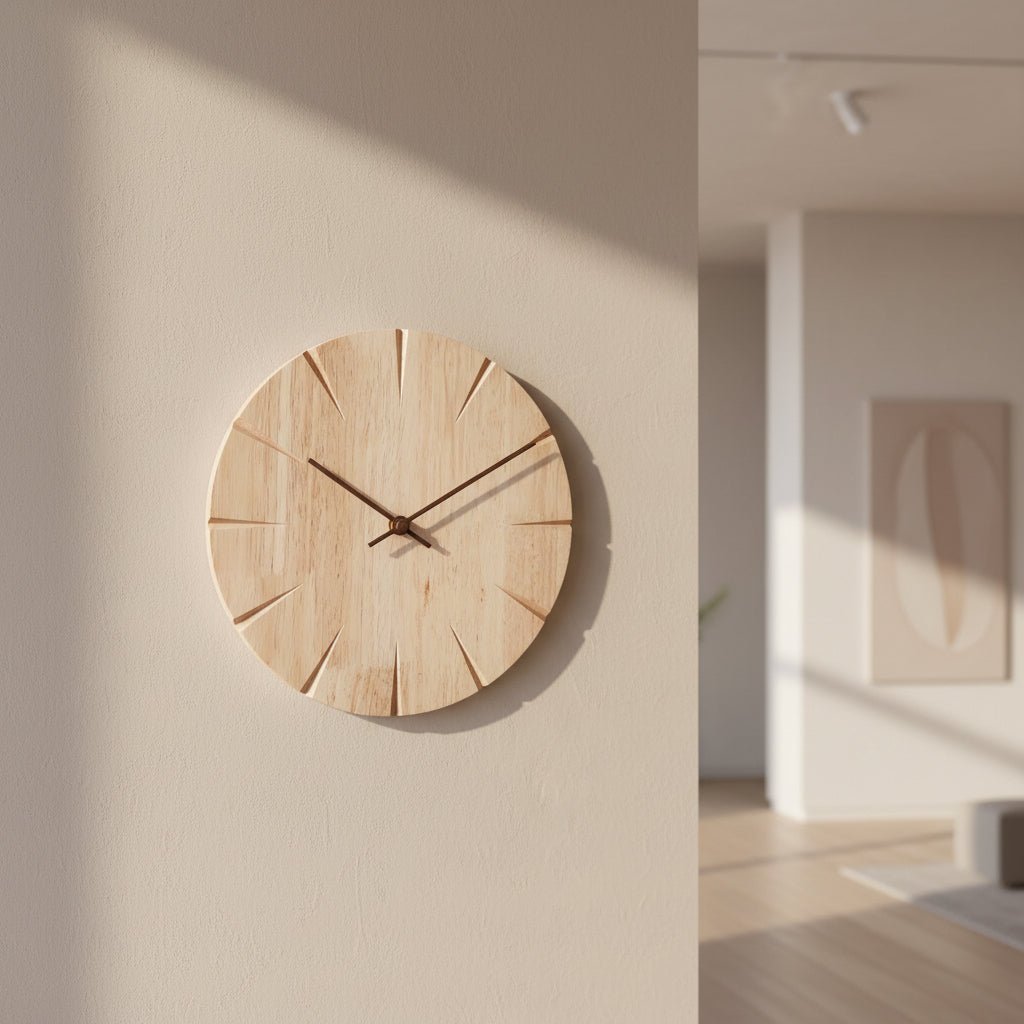 HERITAGEWOOD – Elegant Solid Wood Wall Clock with Pendulum Movement