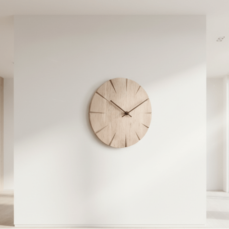 HERITAGEWOOD – Elegant Solid Wood Wall Clock with Pendulum Movement