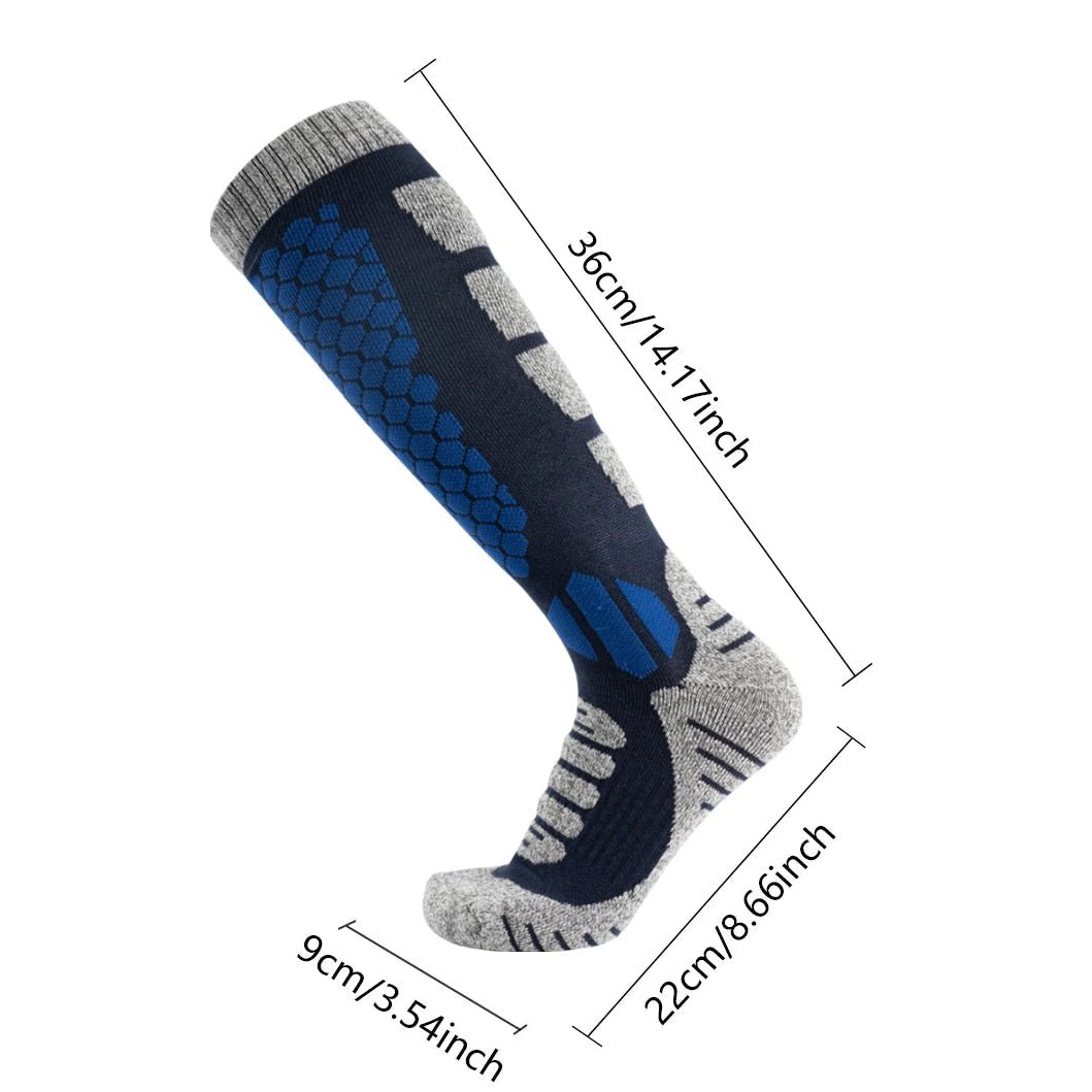 HIKEFROST – Wool Thermal Socks for Skiing and Hiking, Unisex Long Tube Design