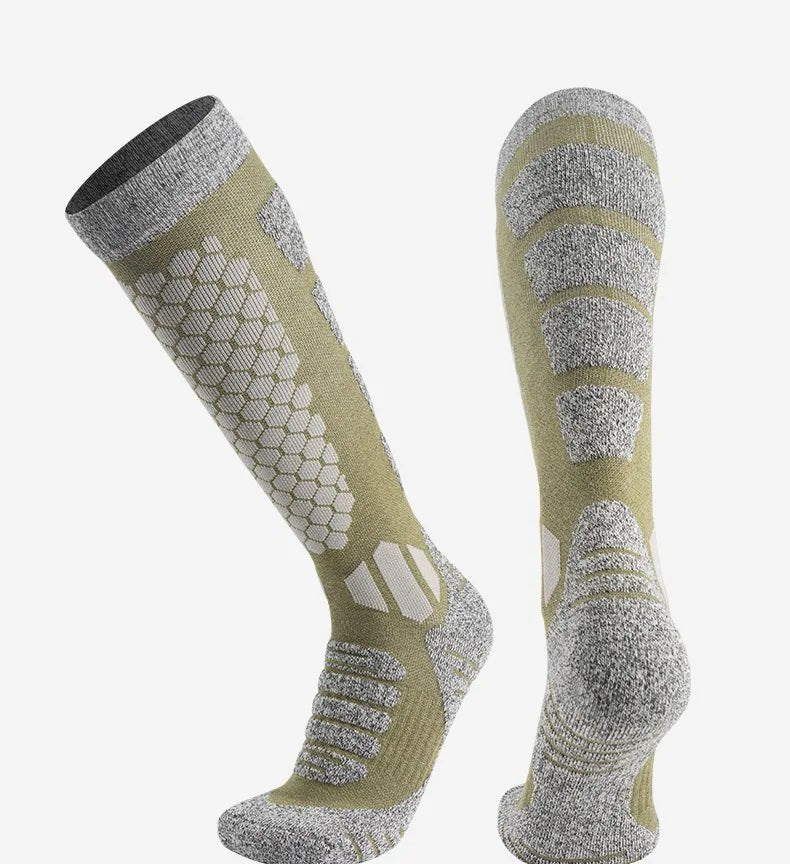 HIKEFROST – Wool Thermal Socks for Skiing and Hiking, Unisex Long Tube Design