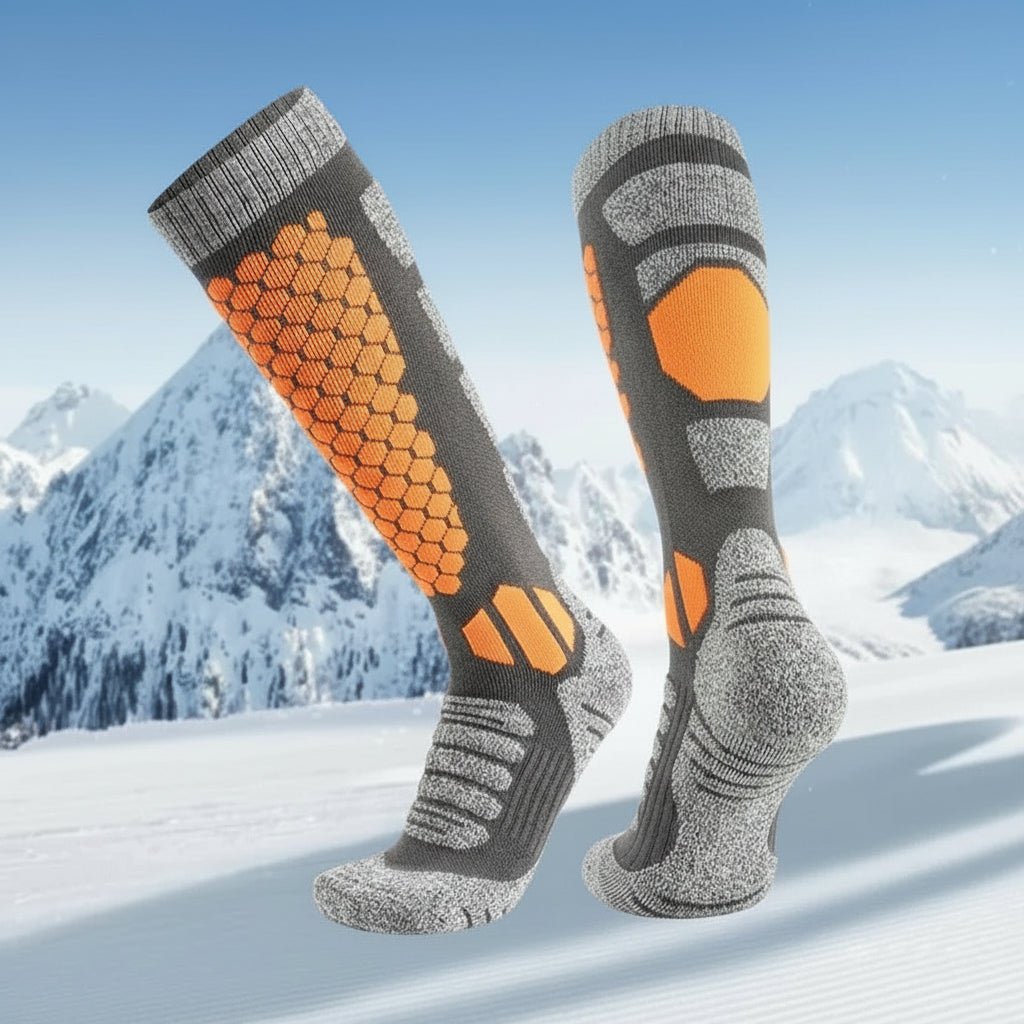 HIKEFROST – Wool Thermal Socks for Skiing and Hiking, Unisex Long Tube Design