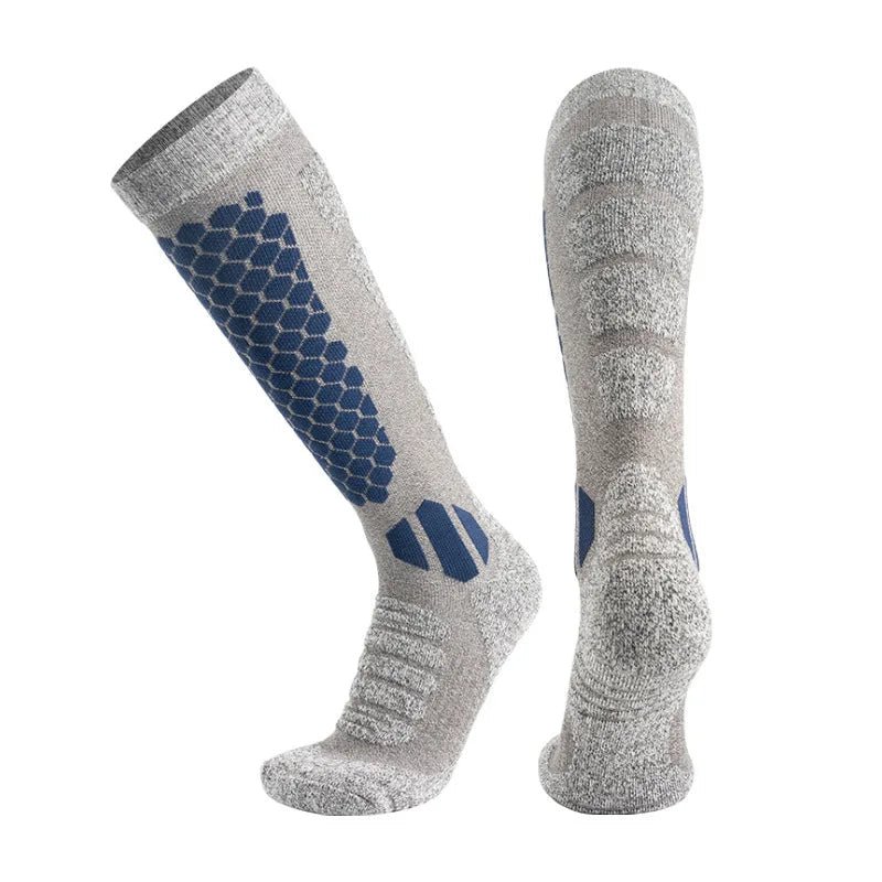 HIKEFROST – Wool Thermal Socks for Skiing and Hiking, Unisex Long Tube Design