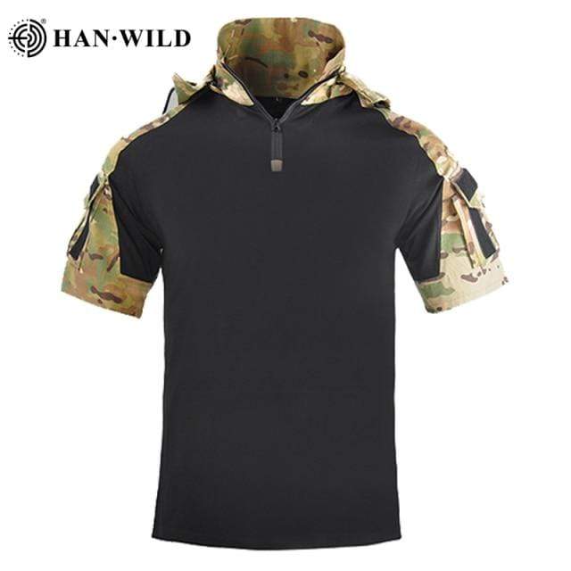 Hiking T-Shirt Short Sleeves Camouflage