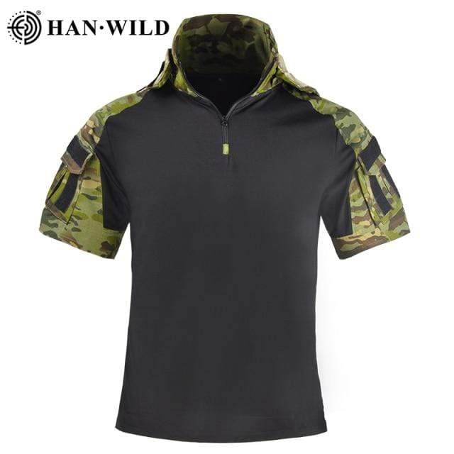 Hiking T-Shirt Short Sleeves Camouflage