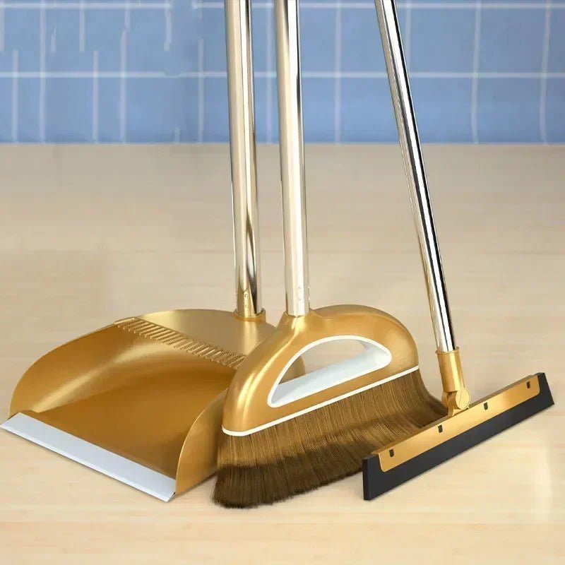 HOMEFOLD – Magic Broom and Plastic Dustpan Sweeper Set Home Accessories