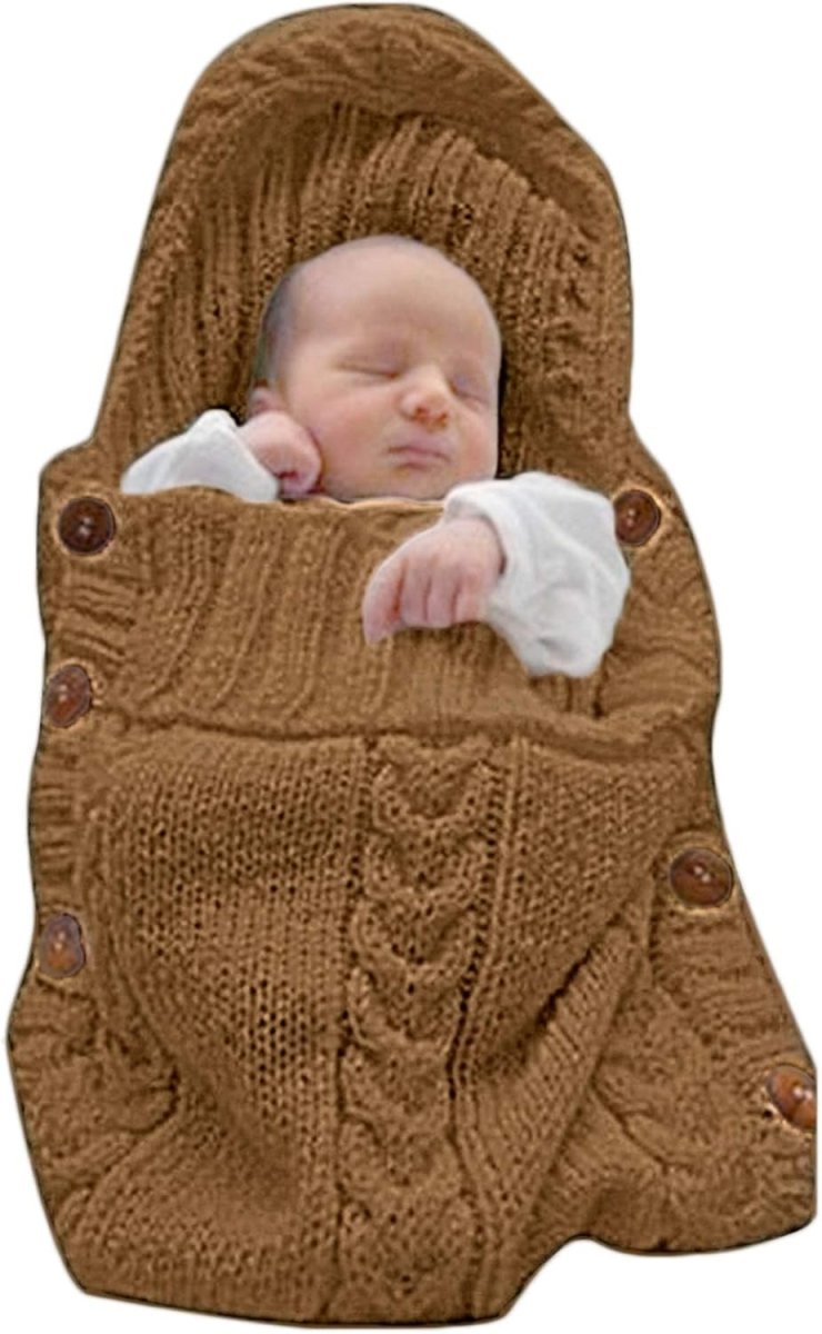 Hugnest Baby Wrap – Beige Newborn Blanket – Soft Sleeping Bag for Warmth and Comfort