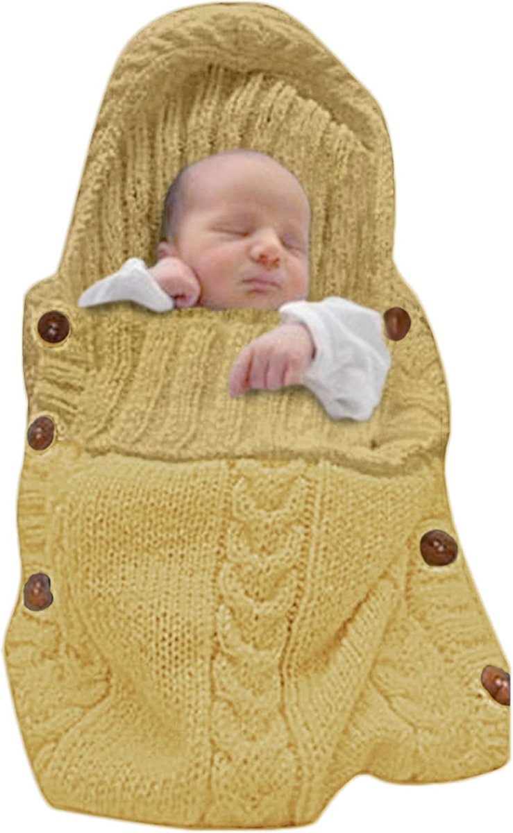 Hugnest Baby Wrap – Beige Newborn Blanket – Soft Sleeping Bag for Warmth and Comfort