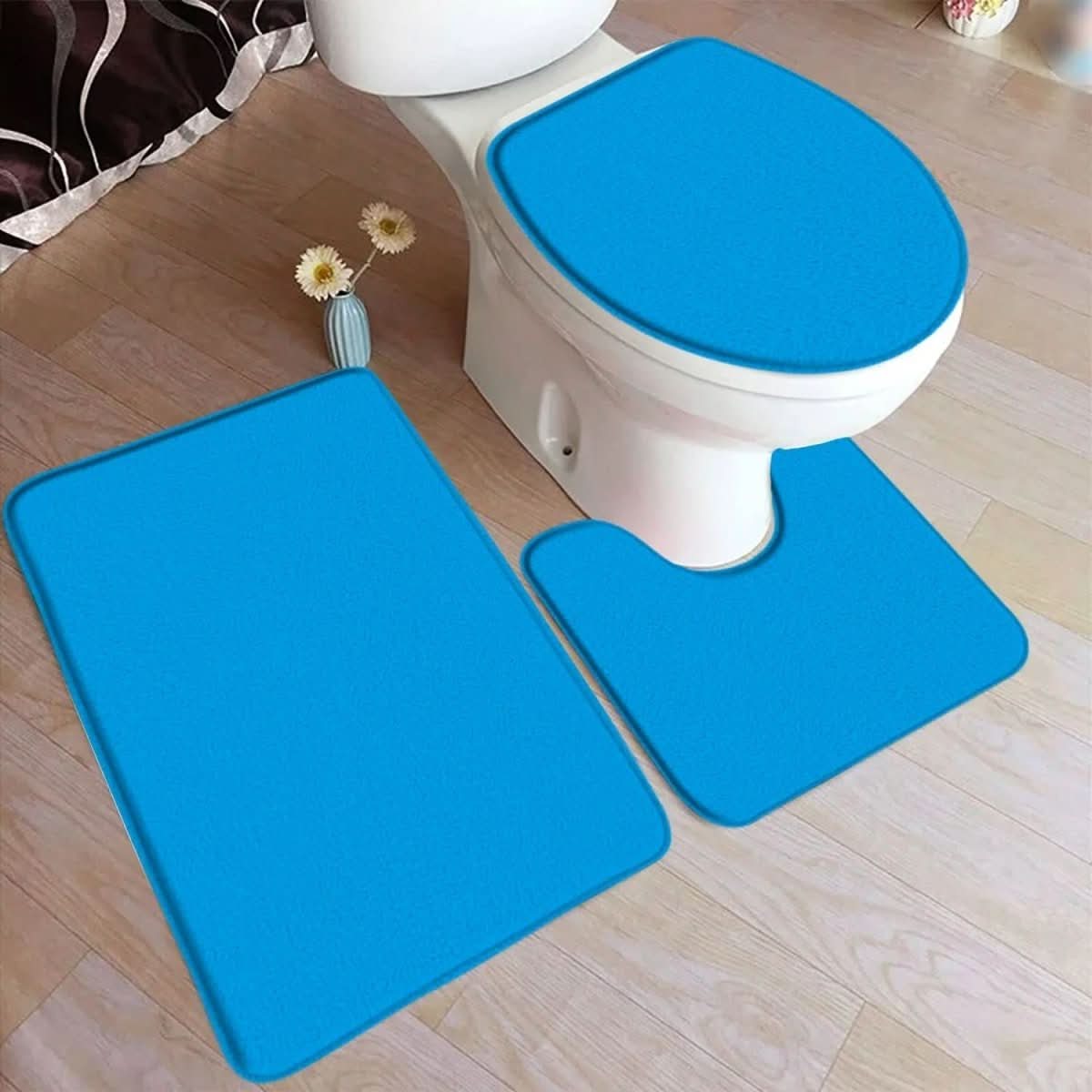 HydraMat – 3-Piece Non-Slip Bathroom Mat Set for Comfort & Safety