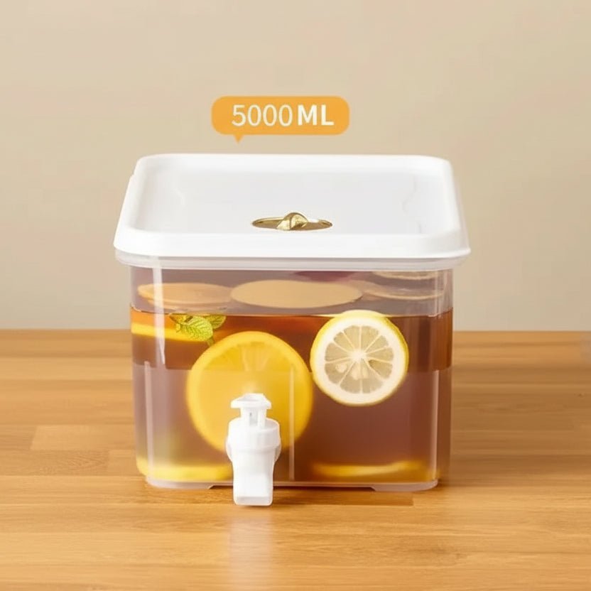 HYDRATANK – 5L Cold Water Dispenser with Easy-Pour Faucet, Strong PP Plastic Build