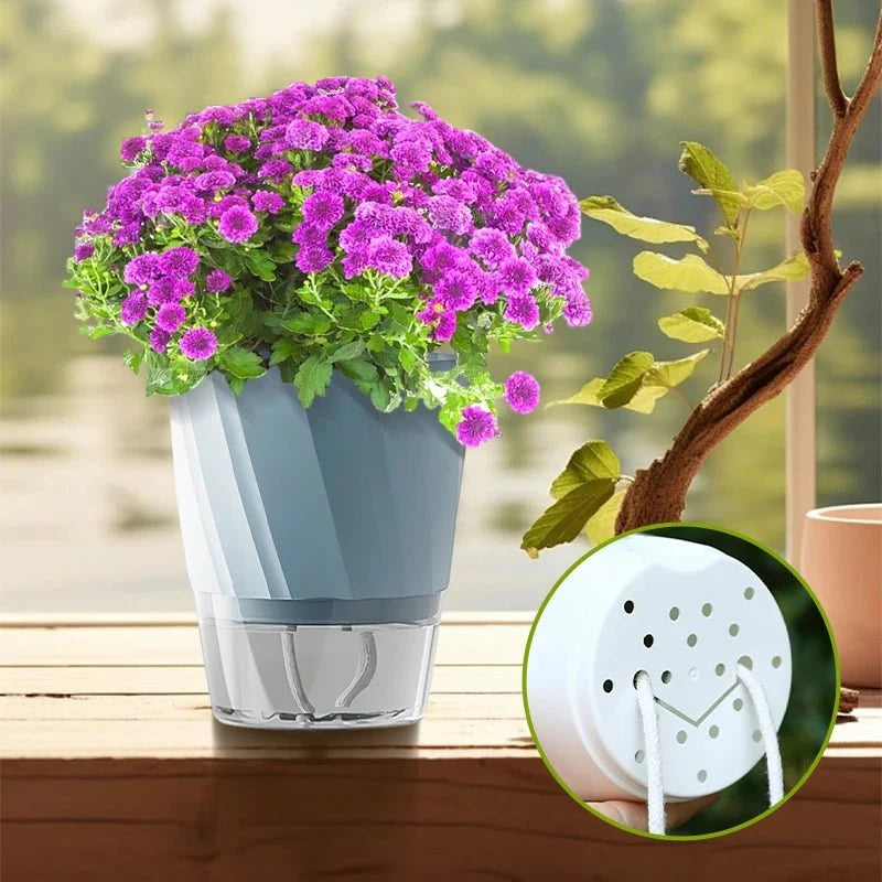 HYDROPOT – Self-Watering Plastic Flowerpot for Soilless Indoor Gardening