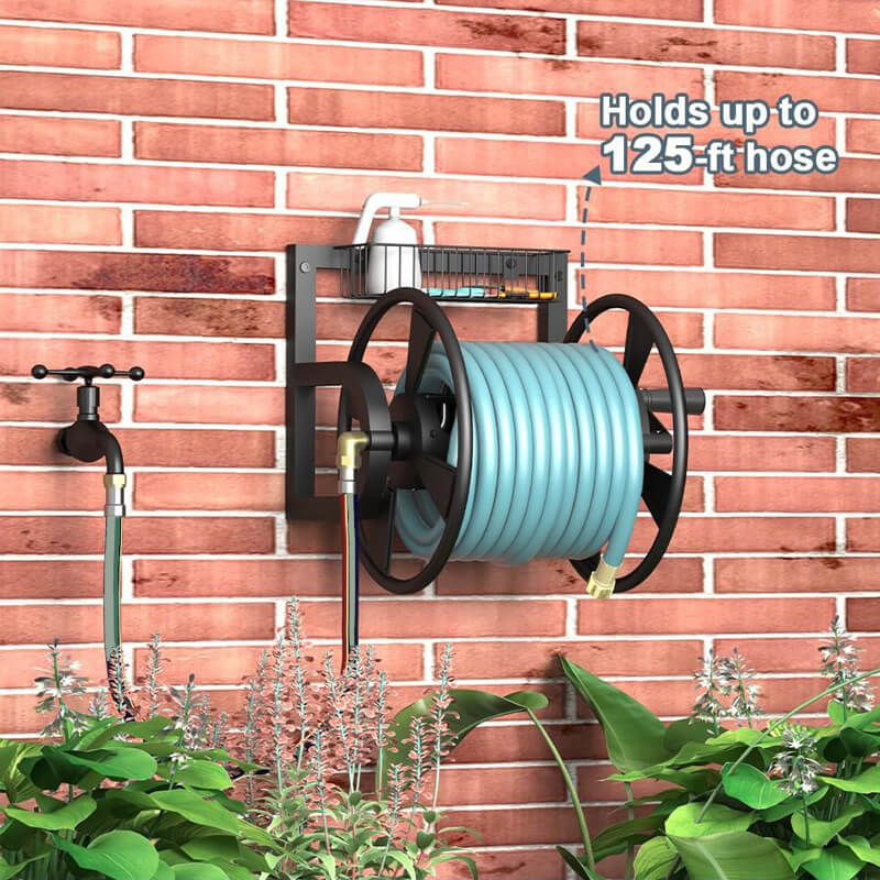 Garden Wall Mounted Hose Reel with Hook（🔥 Pre-order Now – Ships in 30 Days!）