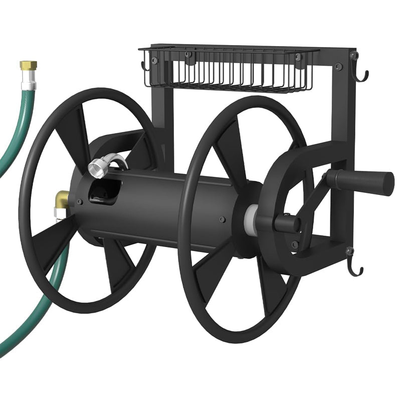 Garden Wall Mounted Hose Reel with Hook（🔥 Pre-order Now – Ships in 30 Days!）