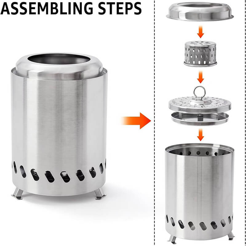 Smokeless Portable Tabletop Fire Pit - campstove