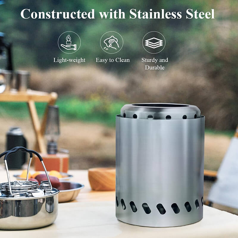 Smokeless Portable Tabletop Fire Pit - campstove