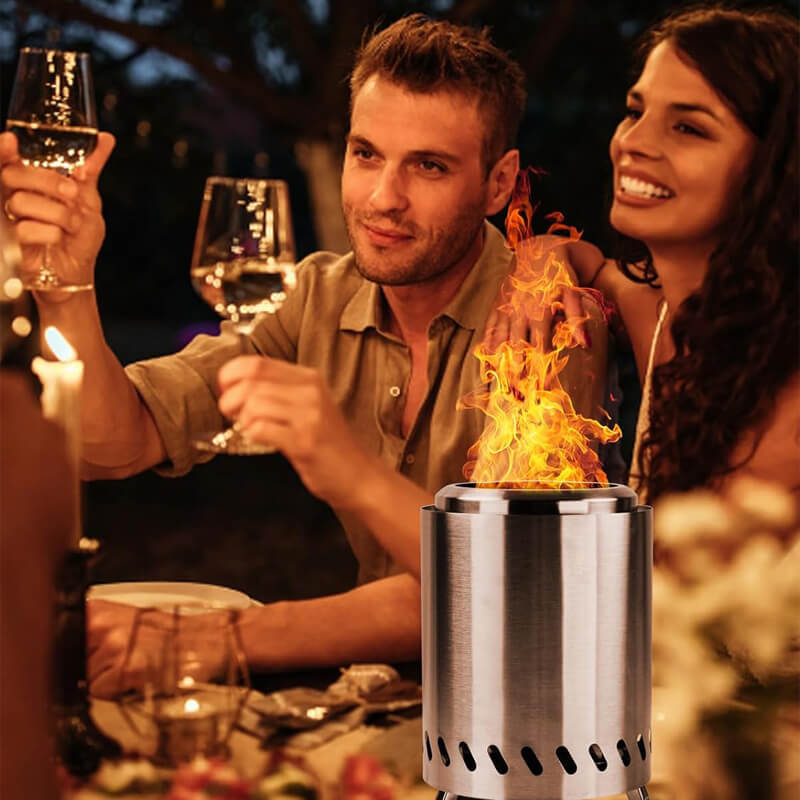 Smokeless Portable Tabletop Fire Pit - campstove