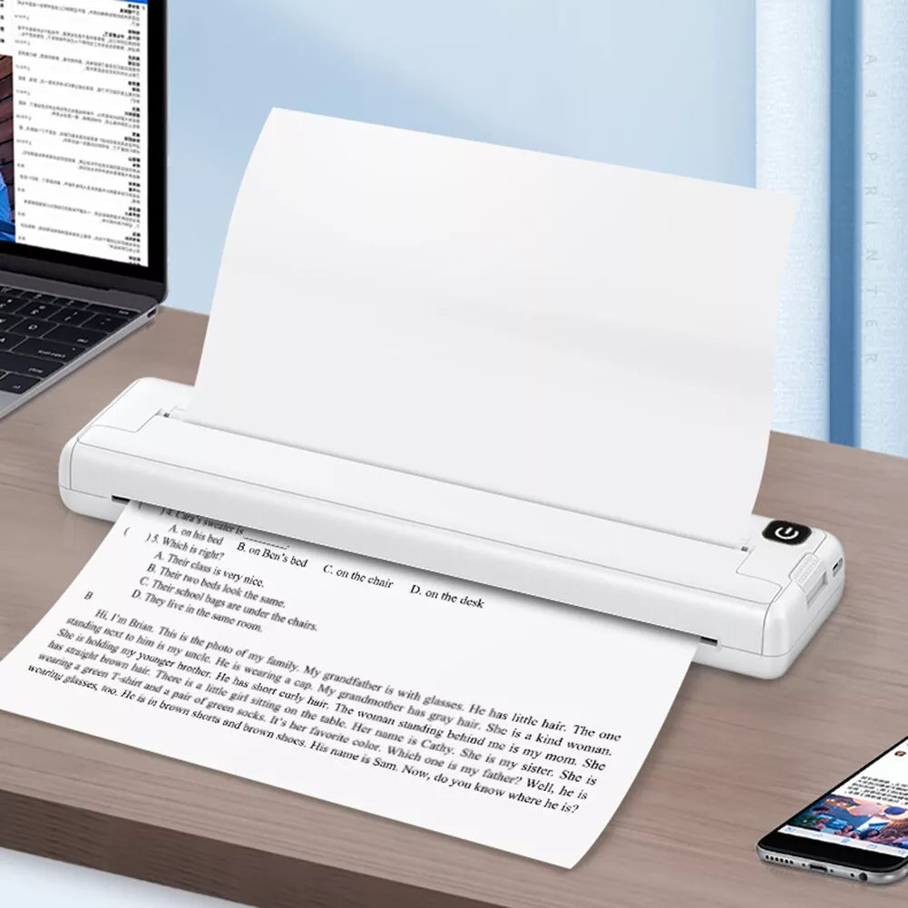 Wireless Bluetooth Inkless Thermal Printer