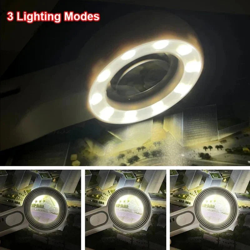 ILLUMIVUE – Rechargeable 12X LED Magnifying Glass