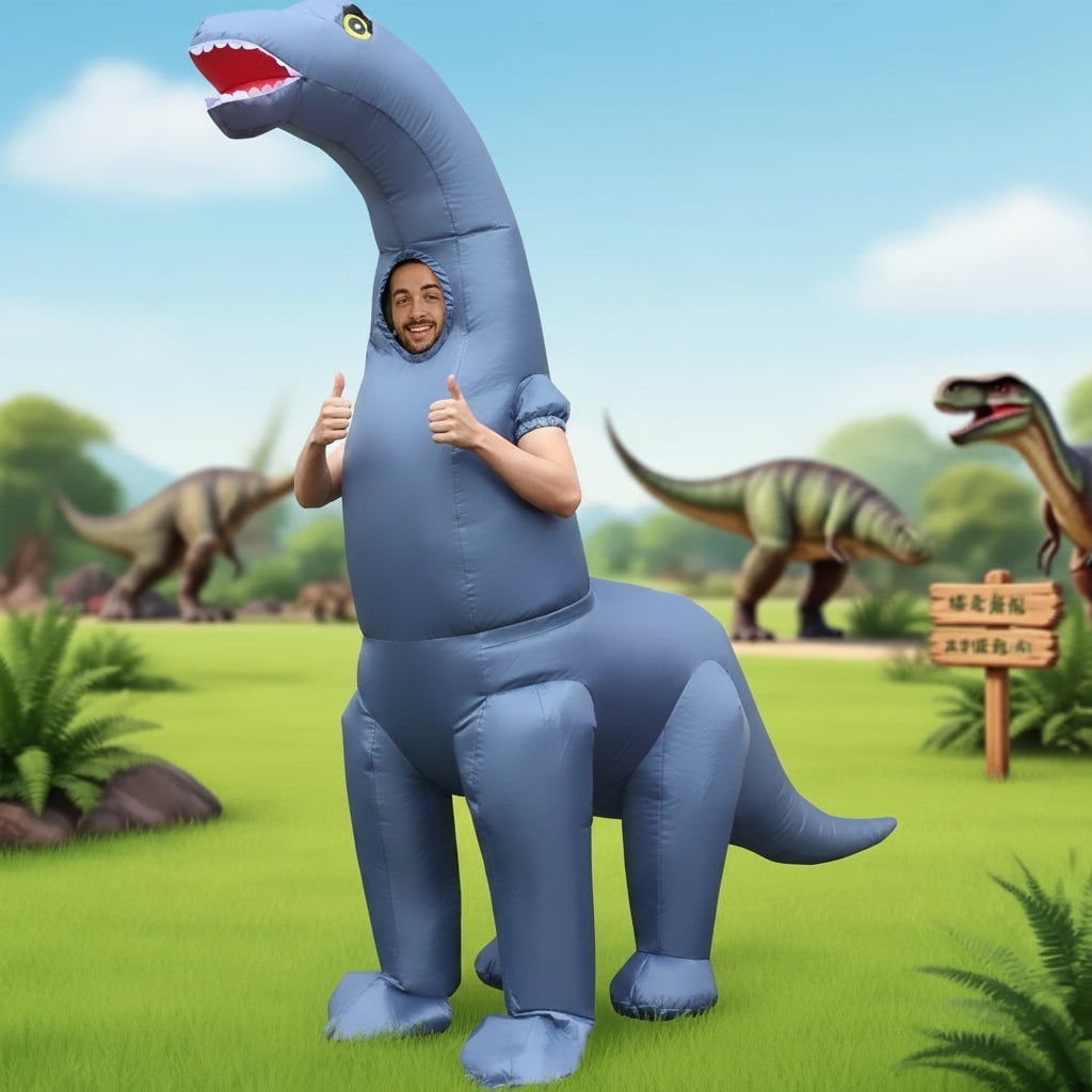 Inflatable Dinosaur Costume Suit and Halloween Party