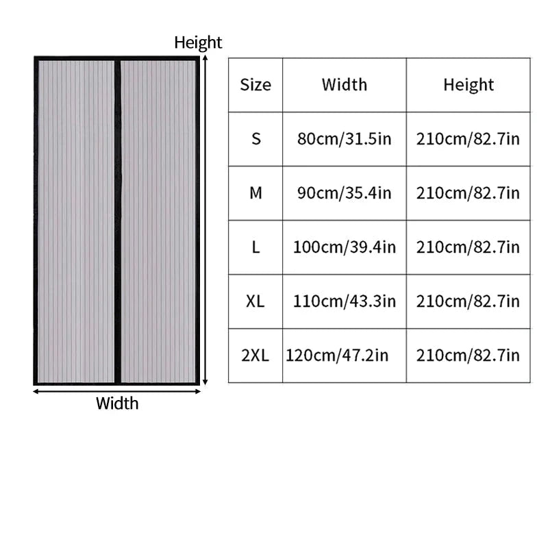 INSECTRA – Magnetic Screen Door Curtain with Easy Auto-Close