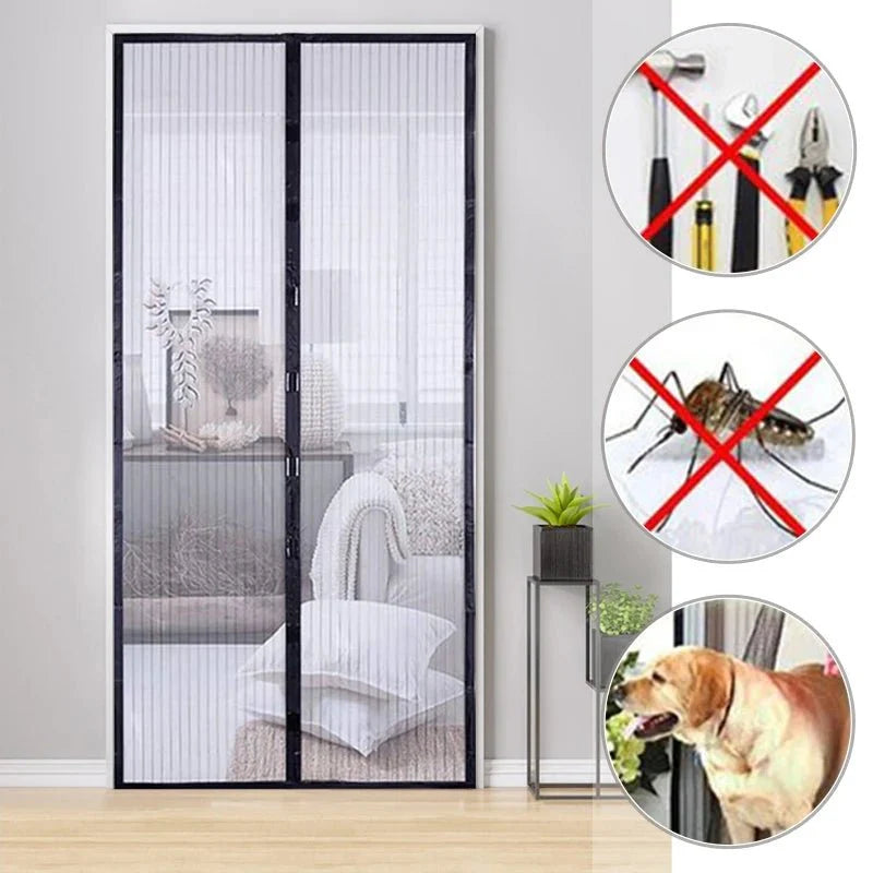 INSECTRA – Magnetic Screen Door Curtain with Easy Auto-Close