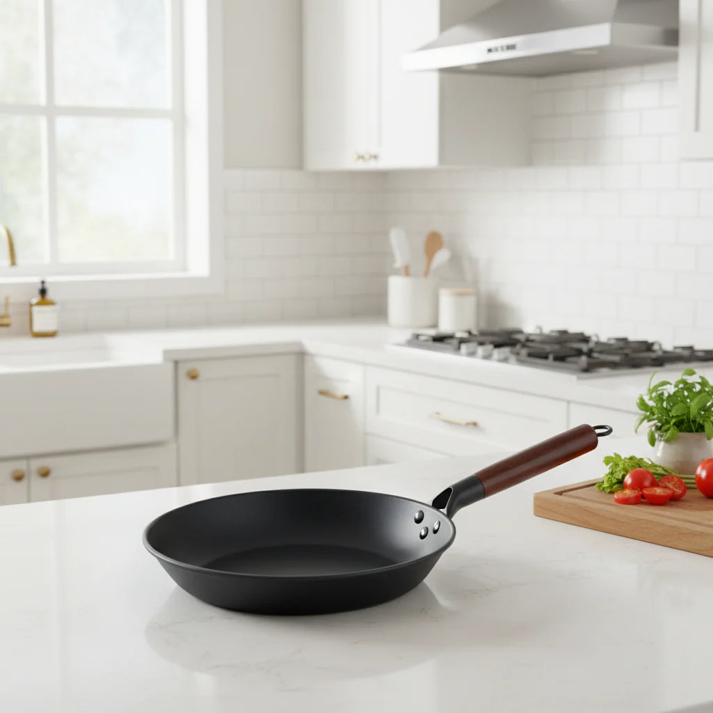 ForgeVerra Premium Cast Iron Skillet | Non-stick cast iron frying pan for healthy, even cooking