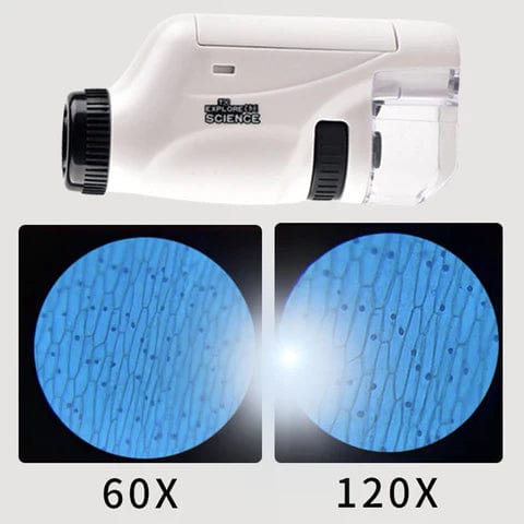 Kids Portable LED Pocket Microscope Toy