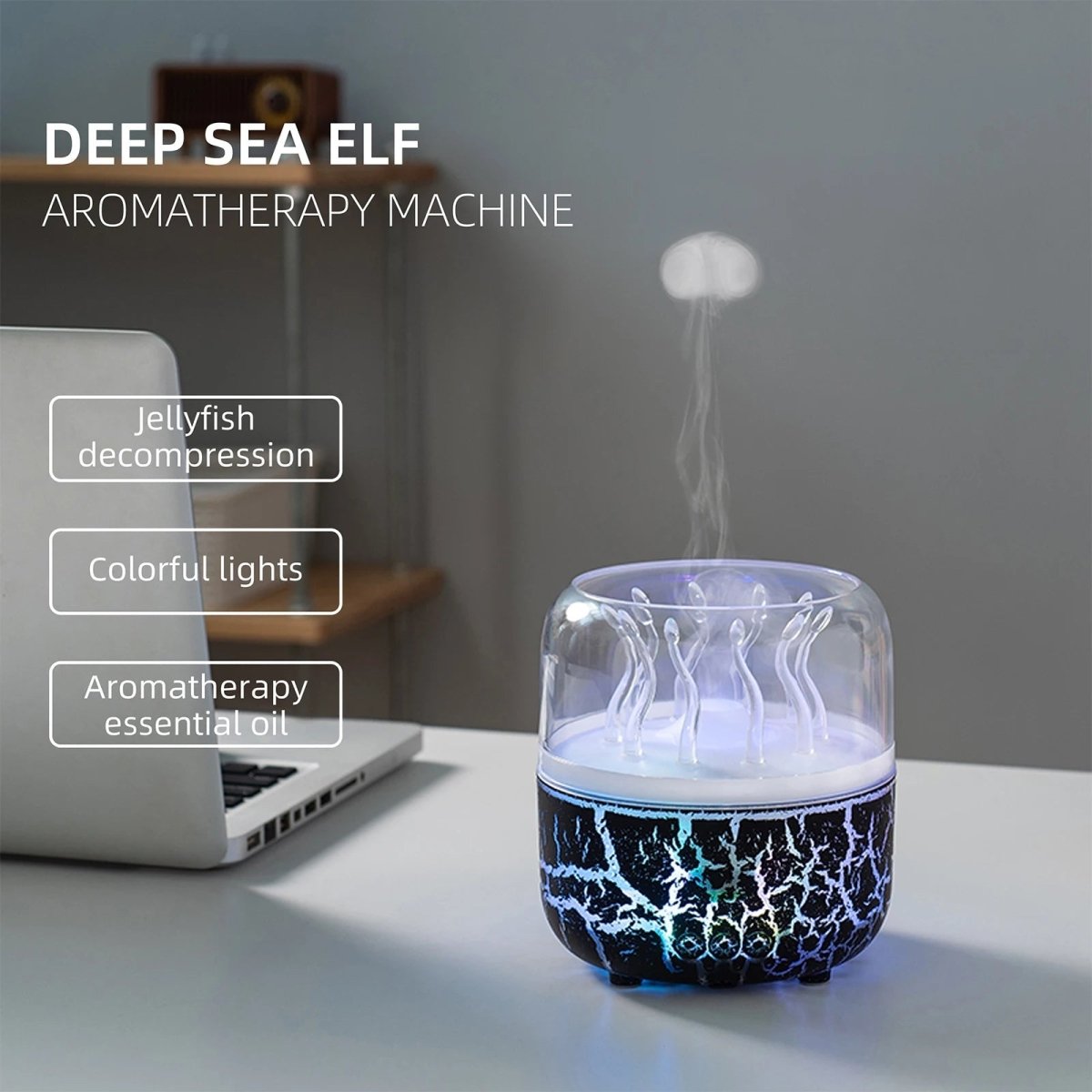 JELLYMISTRAL – Jellyfish 280ml Aromatherapy Humidifier with Timer