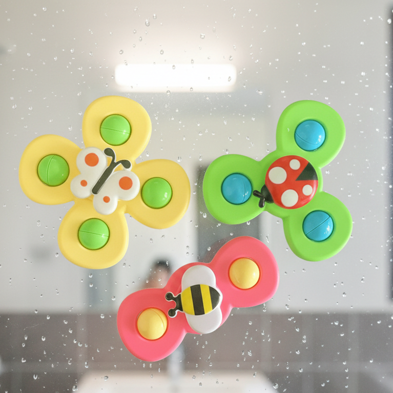 Kiddova – Colorful Bath Fidget Spinner with Cute Insect Design