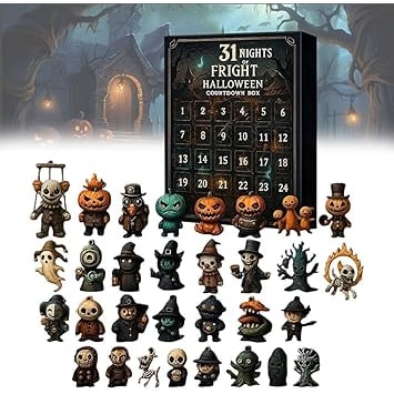 Kids' Halloween Advent Calendar Countdown with Spooky Miniature Figurines