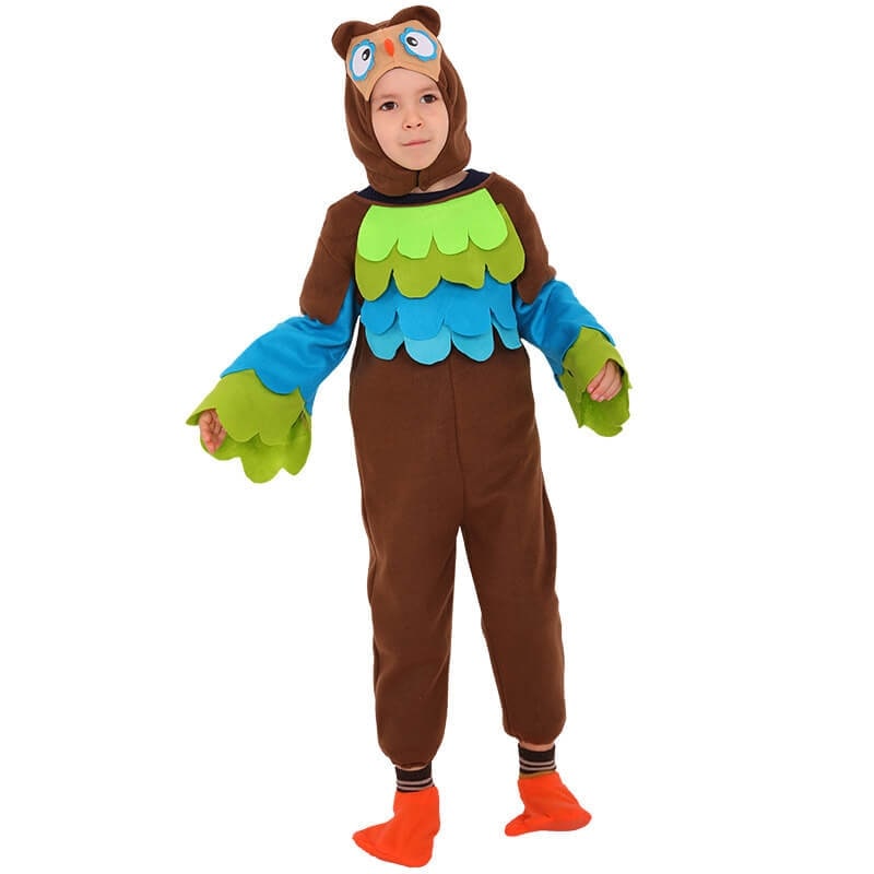 Kids' Halloween Animal Costume Plush Dinosaur Vampire Dress Up with Hood