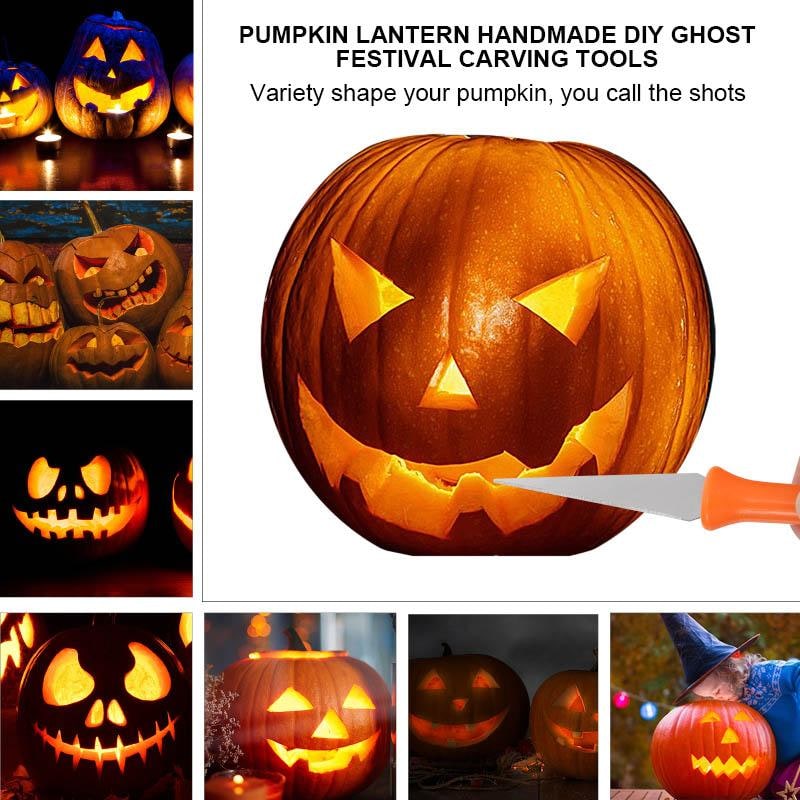 Kids' Halloween Pumpkin Carving Kit with Tools and Supplies 8-Piece Stainless Steel Set