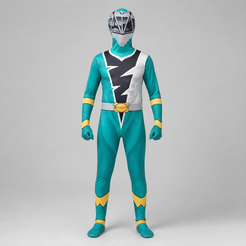 Kids' Halloween Superhero Costume Jumpsuit Dress Up with Lightning Bolt Chest Panel