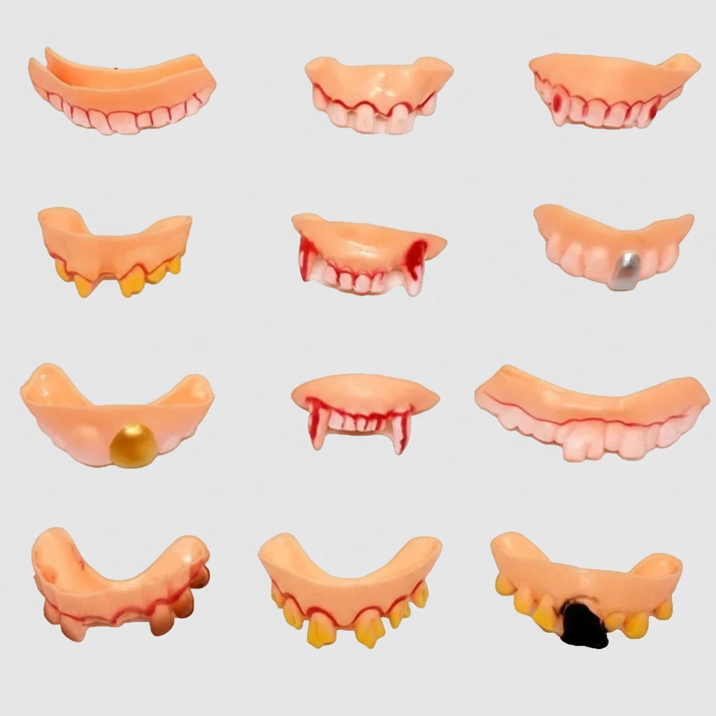 Kids' Halloween Vampire Teeth Snap on Fake Fangs and False Costume Full