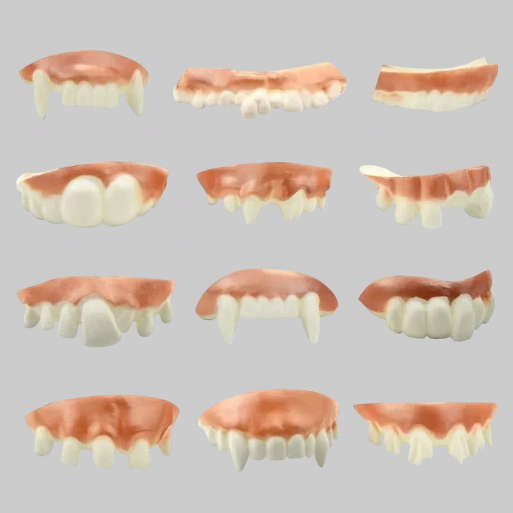 Kids' Halloween Vampire Teeth Snap on Fake Fangs and False Costume Full