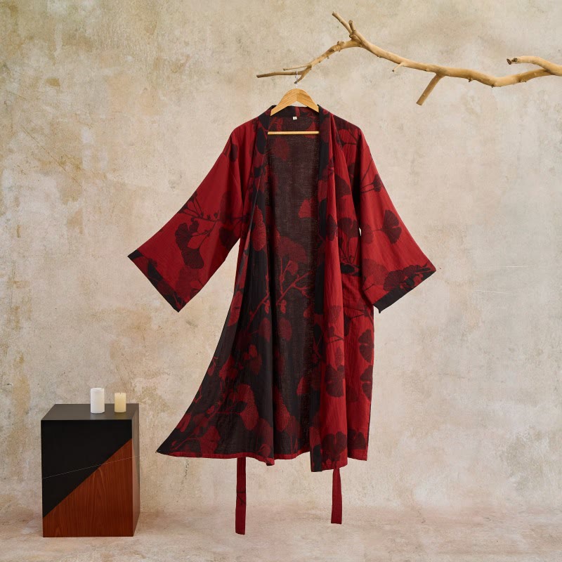 KIMORAE – Reversible Cotton Kimono Bathrobe for All-Season Comfort