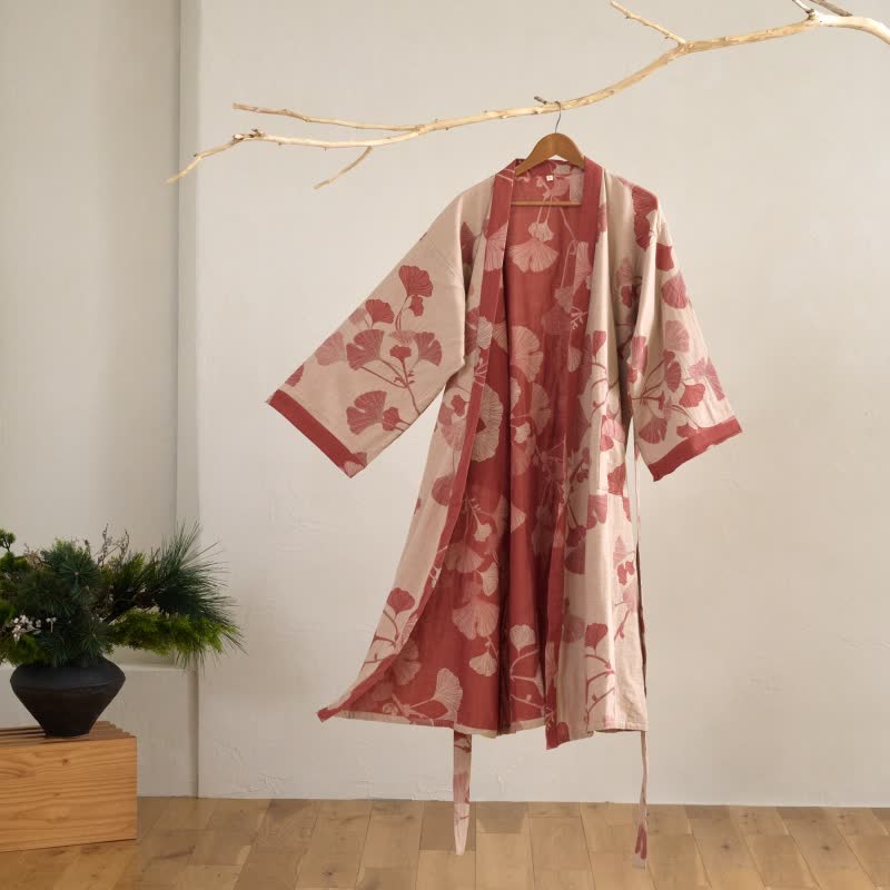 KIMORAE – Reversible Cotton Kimono Bathrobe for All-Season Comfort