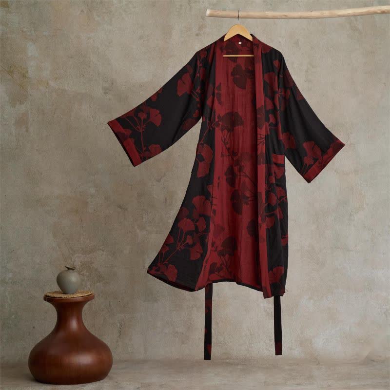 KIMORAE – Reversible Cotton Kimono Bathrobe for All-Season Comfort